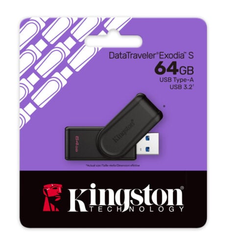 USB stick Kingston DataTraveler Exodia S, USB 3.2, 64GB (crni) - Slika 1