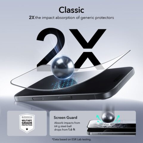 ESR ULTRAFIT TEMPERED GLASS 2 kaljena stakla sa aplikatorom iPHONE 16 PRO / 17 - Slika 5