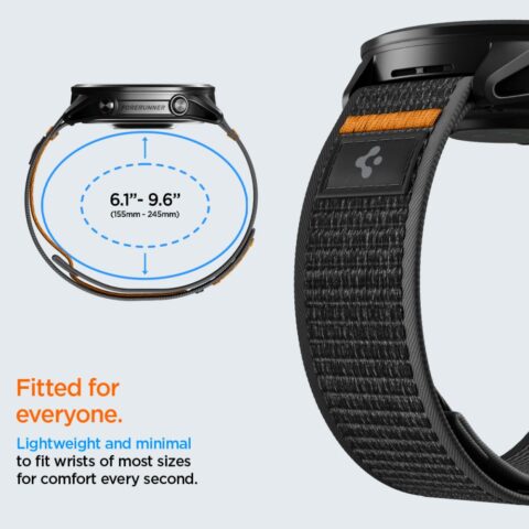 SPIGEN ATHLEX AIR narukvica za GARMIN QUICK RELEASE 22 mm ACTIVE (crno/narančasta) - Slika 6