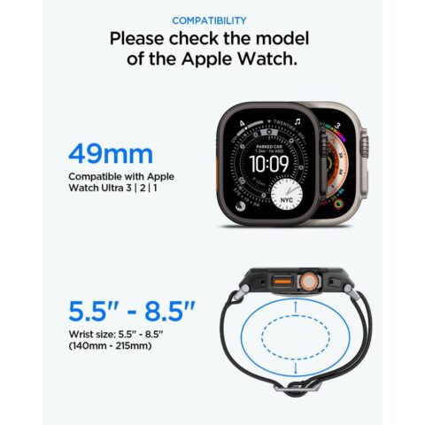 SPIGEN LITE FIT PRO narukvica i zaštita sa kaljenim staklom za  APPLE WATCH ULTRA 1 / 2 / 3 (49 mm) - Slika 6