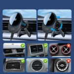 TECH-PROTECT V21 MAGNETIC MAGSAFE dash & vent brzi bežični auto punjač 25W QI2.2 - Slika 7