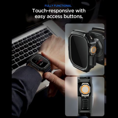 SPIGEN RUGGED ARMOR zaštita sa kaljenim staklom za APPLE WATCH ULTRA 1 / 2 / 3 (49 mm) - Slika 8