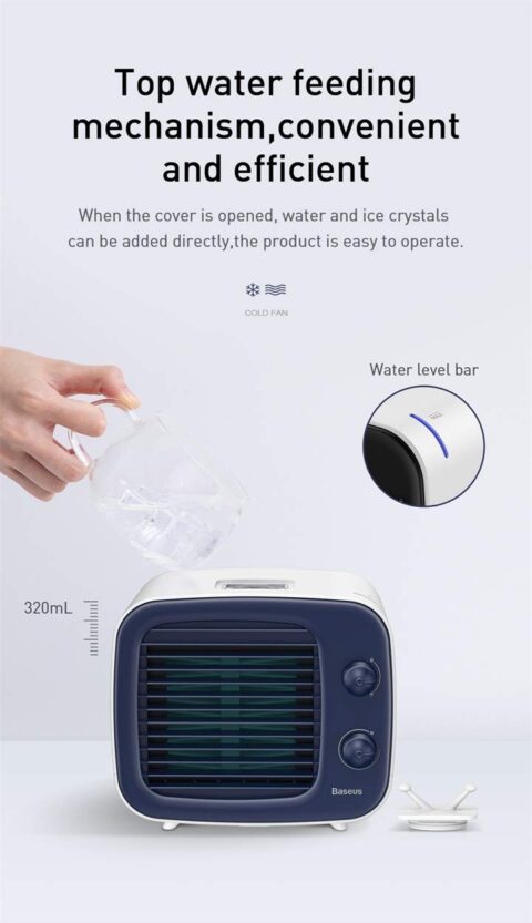 BASEUS TIME stolni ventilator (bijelo/crni) - Slika 10