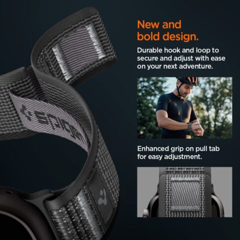 SPIGEN ATHLEX AIR 2 narukvica za APPLE WATCH 8 / 9 / 10 / 11 / SE / ULTRA (44 / 45 / 46 / 49 mm) ACTIVE crno/siva - Slika 9