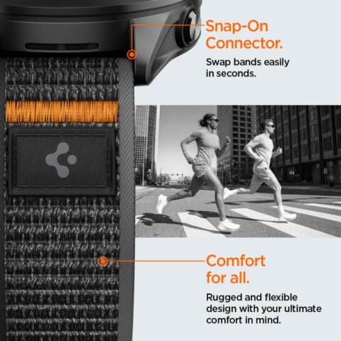 SPIGEN ATHLEX AIR narukvica za GARMIN QUICK RELEASE 22 mm ACTIVE (crno/narančasta) - Slika 9