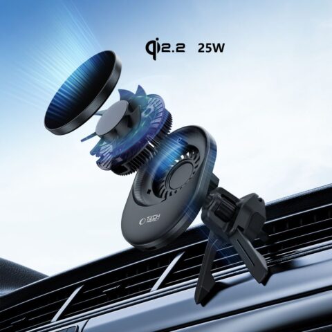 TECH-PROTECT V21 MAGNETIC MAGSAFE dash & vent brzi bežični auto punjač 25W QI2.2 - Slika 8