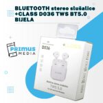 BLUETOOTH stereo slušalice +CLASS D036 TWS BT5.0 (bijela)