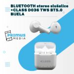 BLUETOOTH stereo slušalice +CLASS D036 TWS BT5.0 (bijela) - Slika 2
