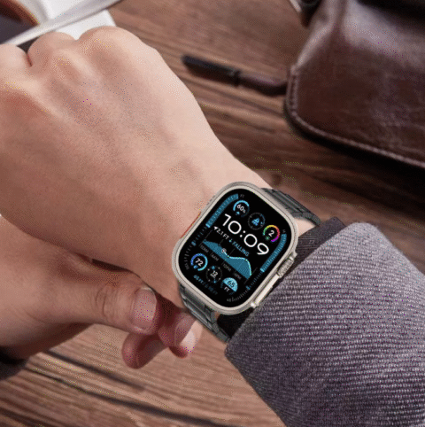 Tech-Protect Stainless Classic remen Apple Watch 6 / 7 / 8 / 9 / 10 / SE / Ultra 1 / 2 (44 / 45 / 46 / 49 mm) titanium - Slika 5