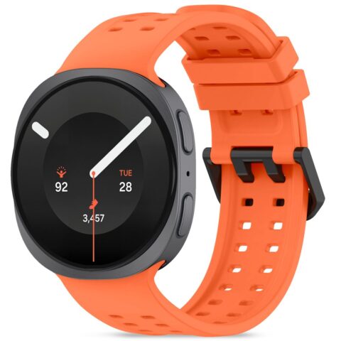 1 Tech-Protect Silicone Air remen za Samsung Galaxy Watch 8 / 9 / CLASSIC (40 / 44 / 46 mm) TANGARINE ORANGE - Slika 1