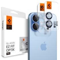 2x SPIGEN OPTIK PRO GLAS.TR ”EZ FIT” CAMERA PROTECTOR za iPHONE 16 / 16 PLUS / 17 (plava)
