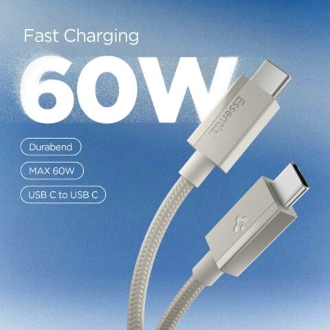 SPIGEN EB6015CC ESSENTIAL TIP-C kabel za brzo punjenje 60W 150cm (NATURAL TITANIUM) - Slika 2