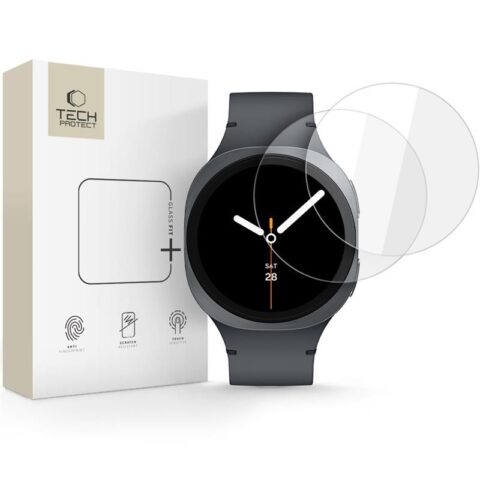 1 TECH-PROTECT GLASS FIT+ 2-komada kaljena stakla za Samsung GALAXY WATCH 8 / 9 (44 mm) - Slika 1