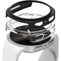 2x RINGKE SLIM & GALAXY WATCH 8 / 9 (44 mm) prozirna & MATTE crna