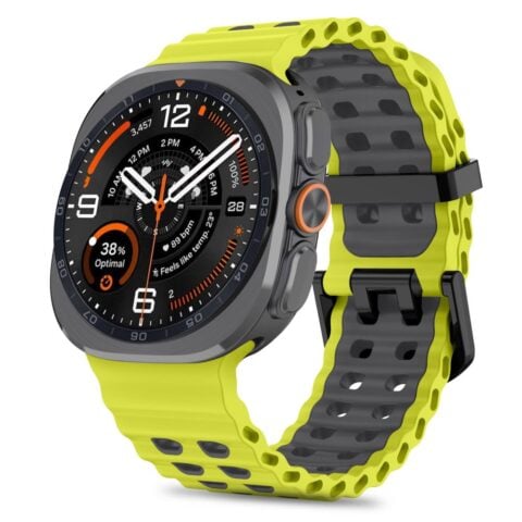 1 TECH-PROTECT ICONBAND PRO narukvica za SAMSUNG GALAXY WATCH ULTRA 1 / 2 2024-2026 (47 MM) LIME/BLACK - Slika 1