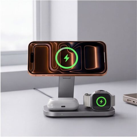Tech-Protect A52 magnetni MagSafe bežični 3u1 25W punjač (crni) - Slika 11