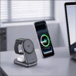 TECH-PROTECT A53 magnetski bežični punjač MagSafe 3-u-1, 25 W Qi2.2, tamno sivi - Slika 9