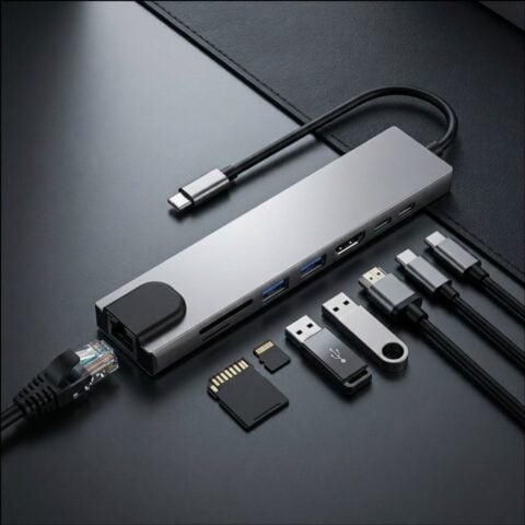 Tech-Protect HB09 Hub 8u1 Type C to 2 x USB + Type C + HDMI 4K 60HZ + SD/TF + PD100W + RJ45 - Slika 12