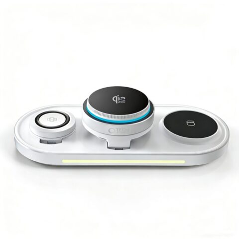 TECH-PROTECT A51 ARCTICBOOST 3u1 magnetski MagSafe bežični punjač 25W QI2.2 bijeli - Slika 9