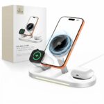 TECH-PROTECT A51 ARCTICBOOST 3u1 magnetski MagSafe bežični punjač 25W QI2.2 bijeli