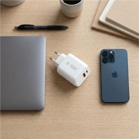TECH-PROTECT NCA65W-GAN 2-utora punjač PD 65W / QC3.0 (bijela) - Slika 7