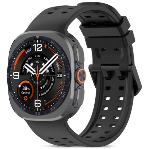 Tech-Protect Silicone Air Remen za Samsung Galaxy Watch Ultra 1/2 2024-2026 (47mm) crni - Slika 1
