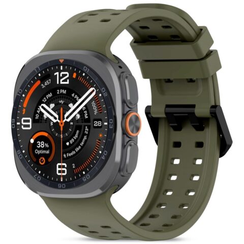 2 Tech-Protect Silicone Air Remen za Samsung Galaxy Watch Ultra 1/2 2024-2026 (47mm) maslinasto zeleni - Slika 1