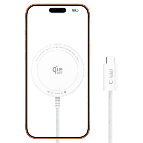 TECH-PROTECT A54 MAGNETIC MAGSAFE bežični punjač 25 W Qi2.2, bijeli - Slika 3