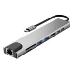 Tech-Protect HB09 Hub 8u1 Type C to 2 x USB + Type C + HDMI 4K 60HZ + SD/TF + PD100W + RJ45 - Slika 3