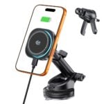 TECH-PROTECT V20 ARCTICBOOST magnetski držač za auto s bežičnim punjačem MagSafe za nadzornu ploču i ventilacijsku rešetku 25W QI2.2 crni - Slika 2
