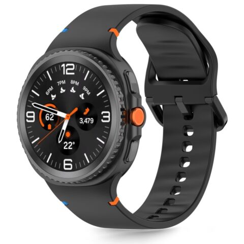 2 TECH-PROTECT SILICONE narukvica za SAMSUNG GALAXY WATCH 8 / 9 / CLASSIC (40 / 44 / 46 mm) crna - Slika 1