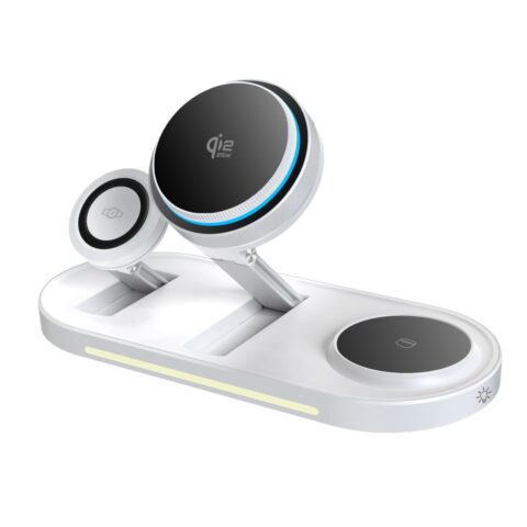 TECH-PROTECT A51 ARCTICBOOST 3u1 magnetski MagSafe bežični punjač 25W QI2.2 bijeli - Slika 3