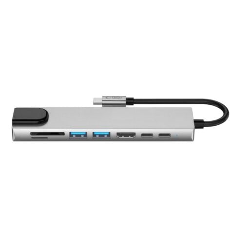 Tech-Protect HB09 Hub 8u1 Type C to 2 x USB + Type C + HDMI 4K 60HZ + SD/TF + PD100W + RJ45 - Slika 4
