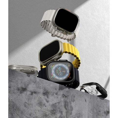 RINGKE SLIM 2-komada zaštite za APPLE WATCH ULTRA prozirna & crna (2 komada) - Slika 4