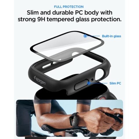 SPIGEN THIN FIT 360 APPLE WATCH 4 / 5 / 6 / SE 1 / 2 / 3 (44 mm) crni - Slika 5
