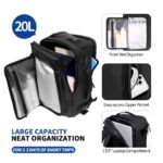 Ruksak za putovanje Tech-Protect "Defender S50" 20L - primjerenih dimenzija za prtljagu na zrakoplovu za Ryanair i Wizzair - crni - Slika 6