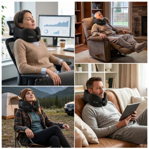 TECH-PROTECT COMFORTREST putni jastuk za vrat (crni) - Slika 6