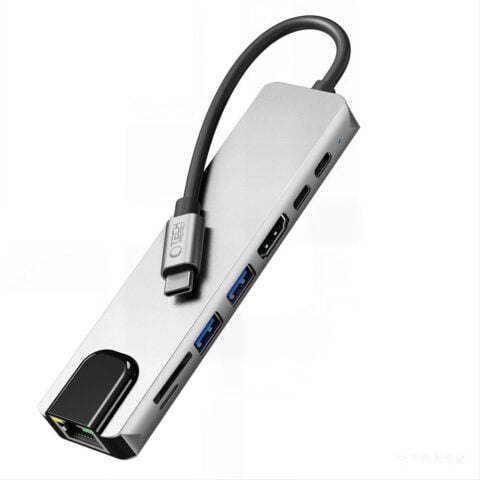 Tech-Protect HB09 Hub 8u1 Type C to 2 x USB + Type C + HDMI 4K 60HZ + SD/TF + PD100W + RJ45 - Slika 6