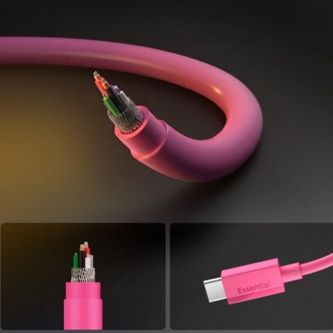 SPIGEN EB6010CC ESSENTIAL TIP-C kabel za brzo punjenje 60W 100cm (PINK) - Slika 5