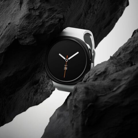 2x RINGKE SLIM & GALAXY WATCH 8 / 9 (44 mm) prozirna & MATTE crna - Slika 6