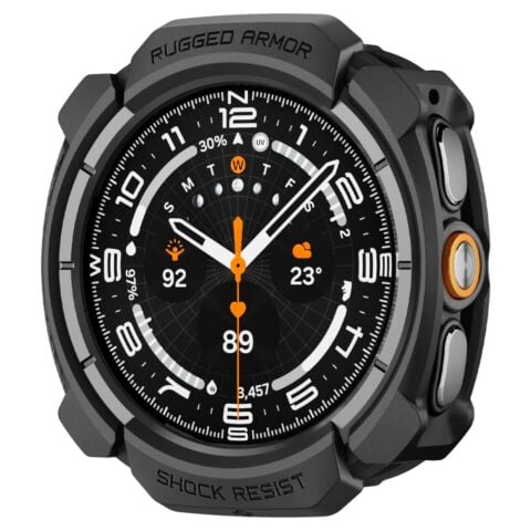 SPIGEN RUGGED ARMOR maska za Samsung Galaxy Watch Ultra 2 2026 (47 mm), mat crna - Slika 6