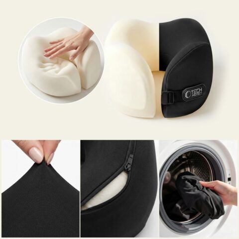 TECH-PROTECT COMFORTREST putni jastuk za vrat (crni) - Slika 7
