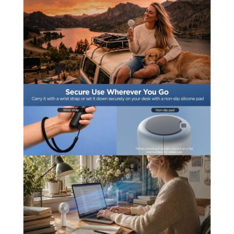 SPIGEN A905 mini prijenosni ručni ventilator (crni) - Slika 7