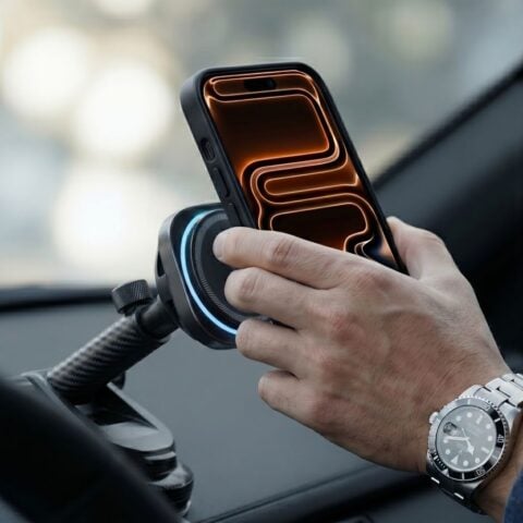 TECH-PROTECT V20 ARCTICBOOST magnetski držač za auto s bežičnim punjačem MagSafe za nadzornu ploču i ventilacijsku rešetku 25W QI2.2 crni - Slika 6