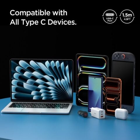 SPIGEN EB6015CC ESSENTIAL TIP-C kabel za brzo punjenje 60W 150cm (GUNMETAL) - Slika 7