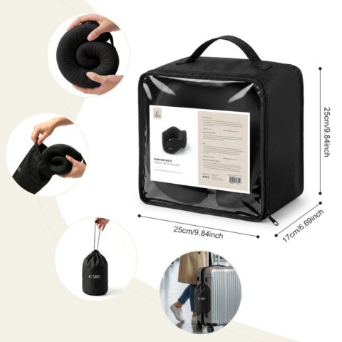 TECH-PROTECT COMFORTREST putni jastuk za vrat (crni) - Slika 8