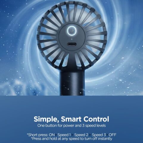 SPIGEN A905 mini prijenosni ručni ventilator (crni) - Slika 8