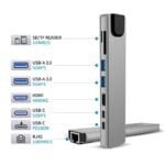 Tech-Protect HB09 Hub 8u1 Type C to 2 x USB + Type C + HDMI 4K 60HZ + SD/TF + PD100W + RJ45 - Slika 8
