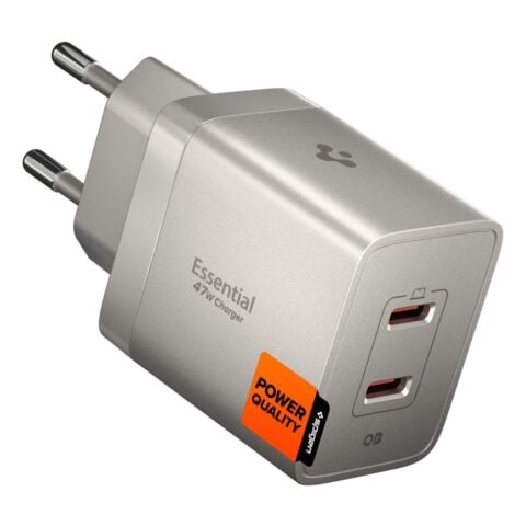 SPIGEN ESSENTIAL EE472EU-GAN 2-utora BRZI strujni punjač 47W (NATURAL TITANIUM) - Slika 1