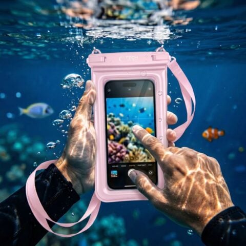 TECH-PROTECT UWC7 FLOATING vodootporna torbica za mobitele do 6,9" inča (pink) - Slika 8